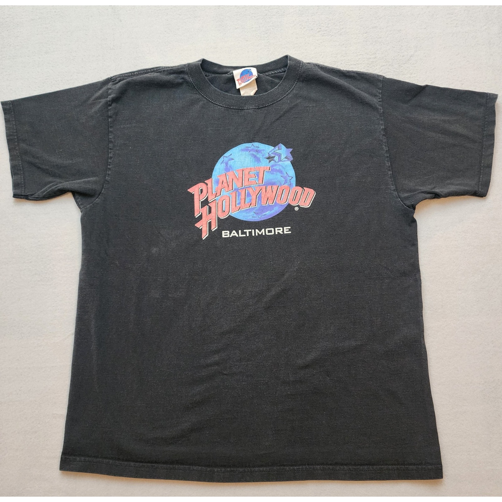 Vintage 1991 Planet Hollywood Baltimore TShirt Black Tee Jays Mens Large